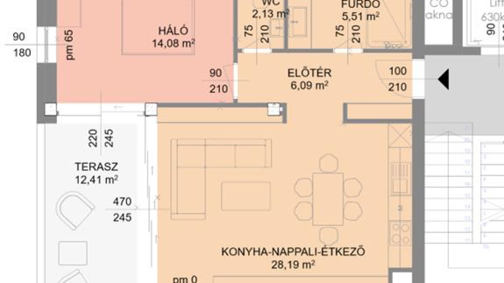 B épület Fsz. 1/1-es lakás